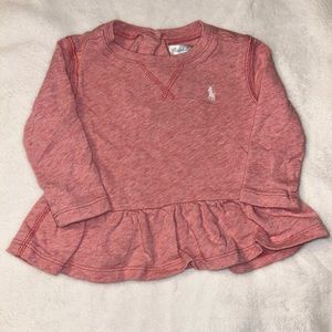 Ralph Lauren Terry Peplum Top